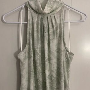 JLo mint snake print top.